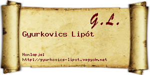 Gyurkovics Lipót névjegykártya