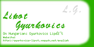 lipot gyurkovics business card